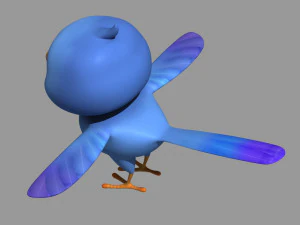 Cartoon Bird Parrot Chicken 3D Model