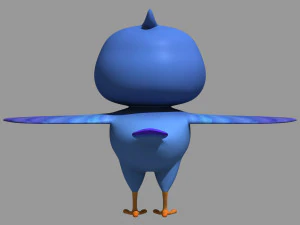 Cartoon Bird Parrot Chicken 3D Model