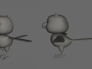 Cartoon Bird Parrot Chicken Modelo 3D