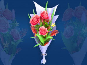 Flower Bouquet Propose Marry flowers and plants 3D Models