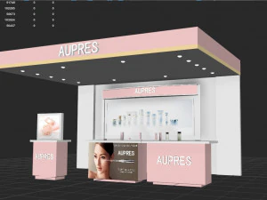 Cosmetics showcase Showroom shopping mall Cosmetics Counter 3D Model
