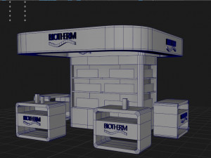 Cosmetics showcase Showroom shopping mall Cosmetics Counter 3D Model