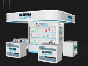 Cosmetics showcase Showroom shopping mall Cosmetics Counter 3D Model