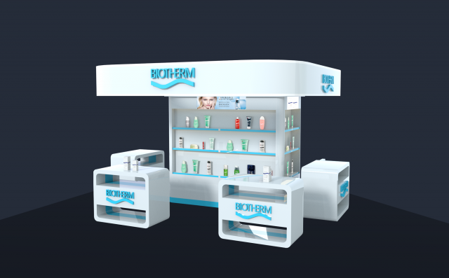 Cosmetics showcase Showroom shopping mall Cosmetics Counter 3D Model .c4d .max .obj .3ds .fbx .stl .blend 