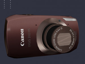 Canon Camera Low-poly Modello 3D