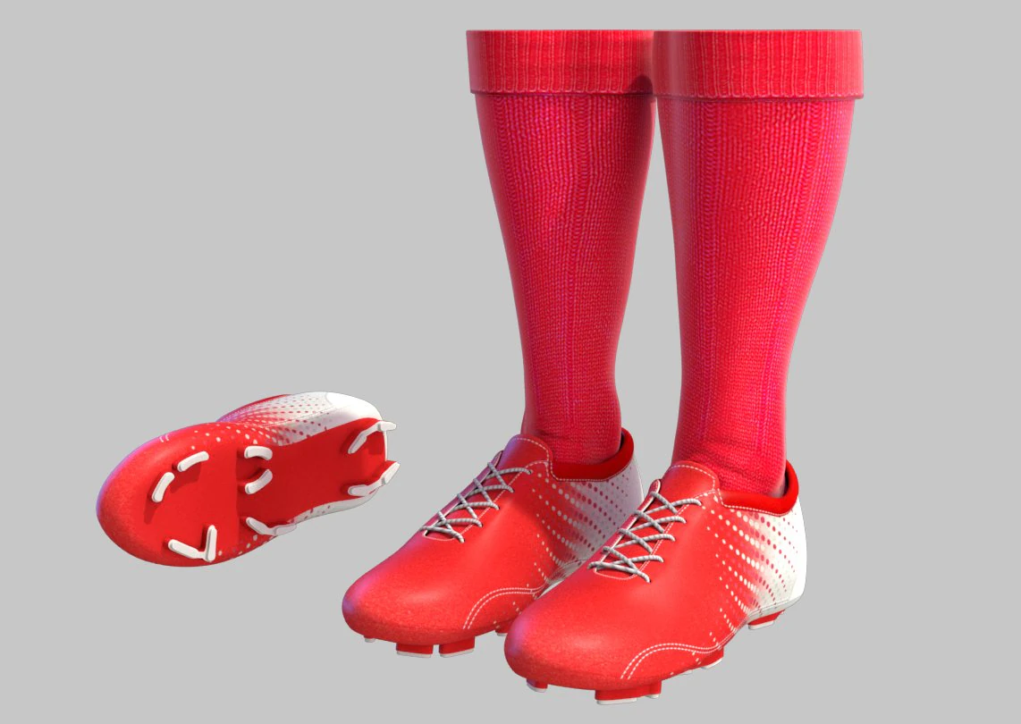 Soccer shoes Football 3D Model .c4d .max .obj .3ds .fbx .stl .blend 