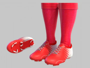 फुटबॉल जूते फुटबॉल 3D मॉडल
