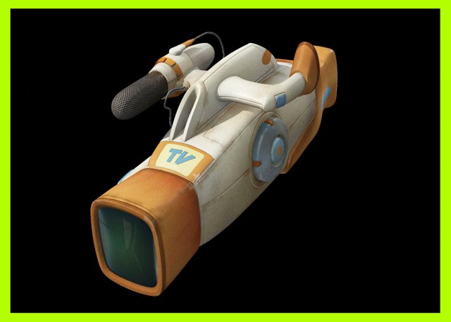 CartoonCamera video recorder Camera 3D Model .c4d .max .obj .3ds .fbx .stl .blend 