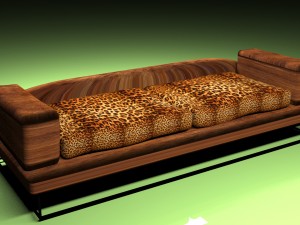 cheetah skin - sofa model Modelo 3D