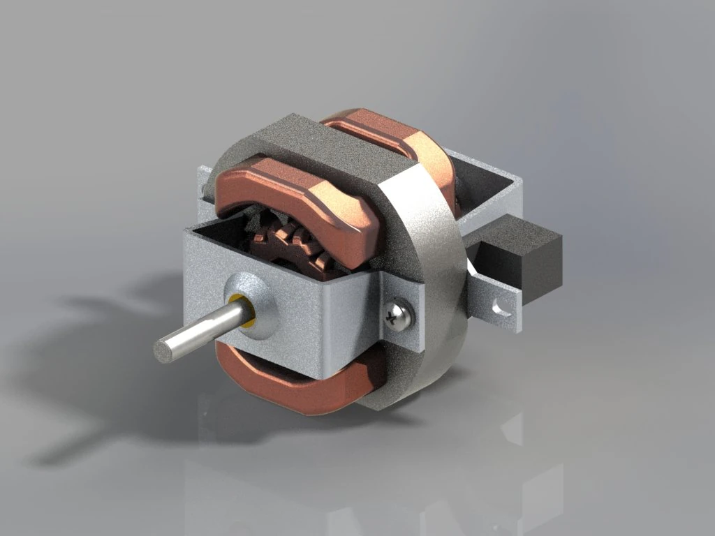 Ac electric motor of hair dryer 3D Model .c4d .max .obj .3ds .fbx .stl .blend 