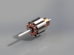 Ac electric motor of hair dryer 3D Model