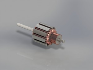 Ac electric motor of hair dryer 3D Model