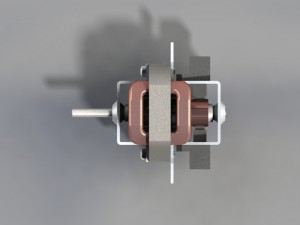 Ac electric motor of hair dryer 3D Model