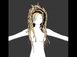 reggae hair Model 3D