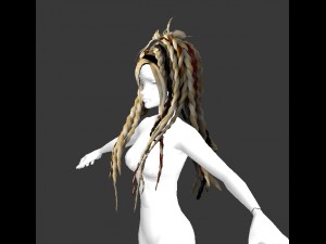 reggae hair Model 3D