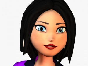 cartoon woman Modelo 3D