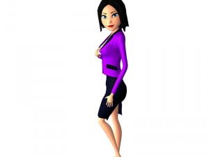 cartoon woman Modelo 3D