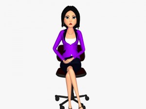 cartoon woman Modelo 3D