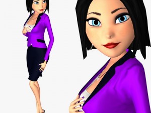 cartoon woman Modelo 3D