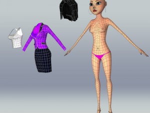 cartoon woman Modelo 3D