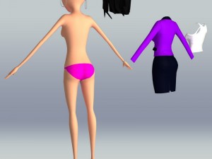 cartoon woman Modelo 3D