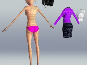 cartoon woman Modelo 3D