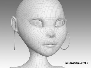 cartoon woman Modelo 3D