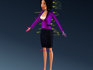 cartoon woman Modelo 3D