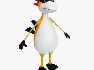 cartoon bird mascot Model 3D