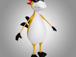 cartoon bird mascot Modelo 3D