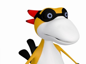 cartoon bird mascot Modelo 3D
