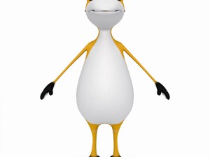 cartoon bird mascot Modelo 3D