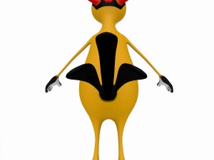 cartoon bird mascot Modelo 3D