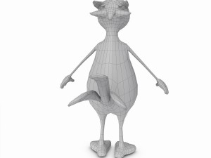 cartoon bird mascot Modelo 3D
