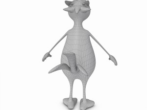 cartoon bird mascot Modelo 3D