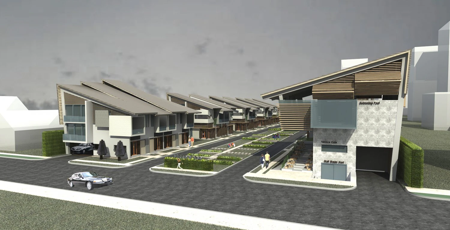 contemporary tropical village houses 3D Model .c4d .max .obj .3ds .fbx .stl .blend 