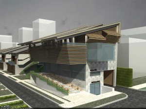 contemporary tropical village houses 3D Model