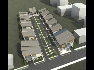 contemporary tropical village houses 3D Model