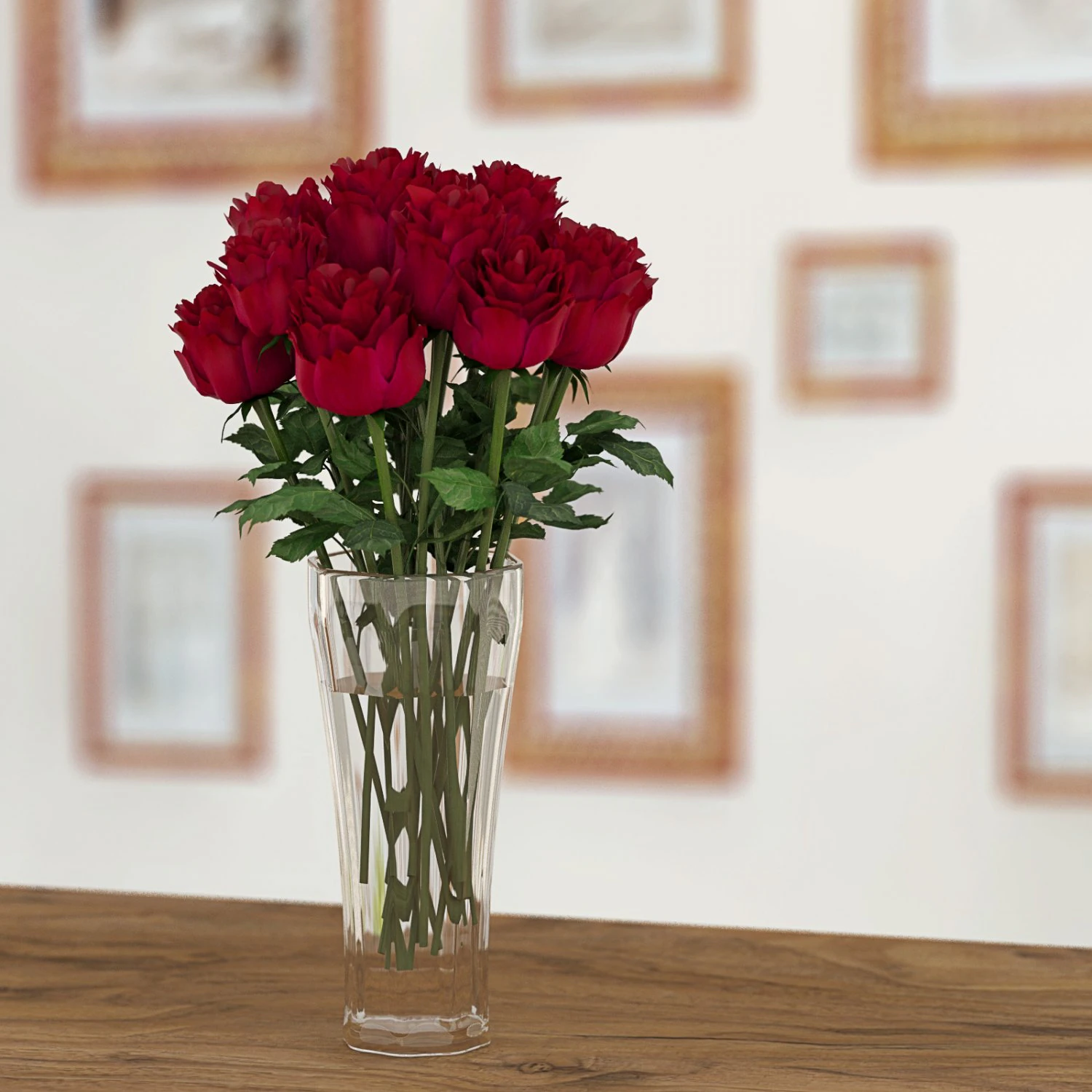 bouquet roses 3D Model .c4d .max .obj .3ds .fbx .stl .blend 