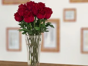 buqu&ecirc; de rosas Modelo 3D