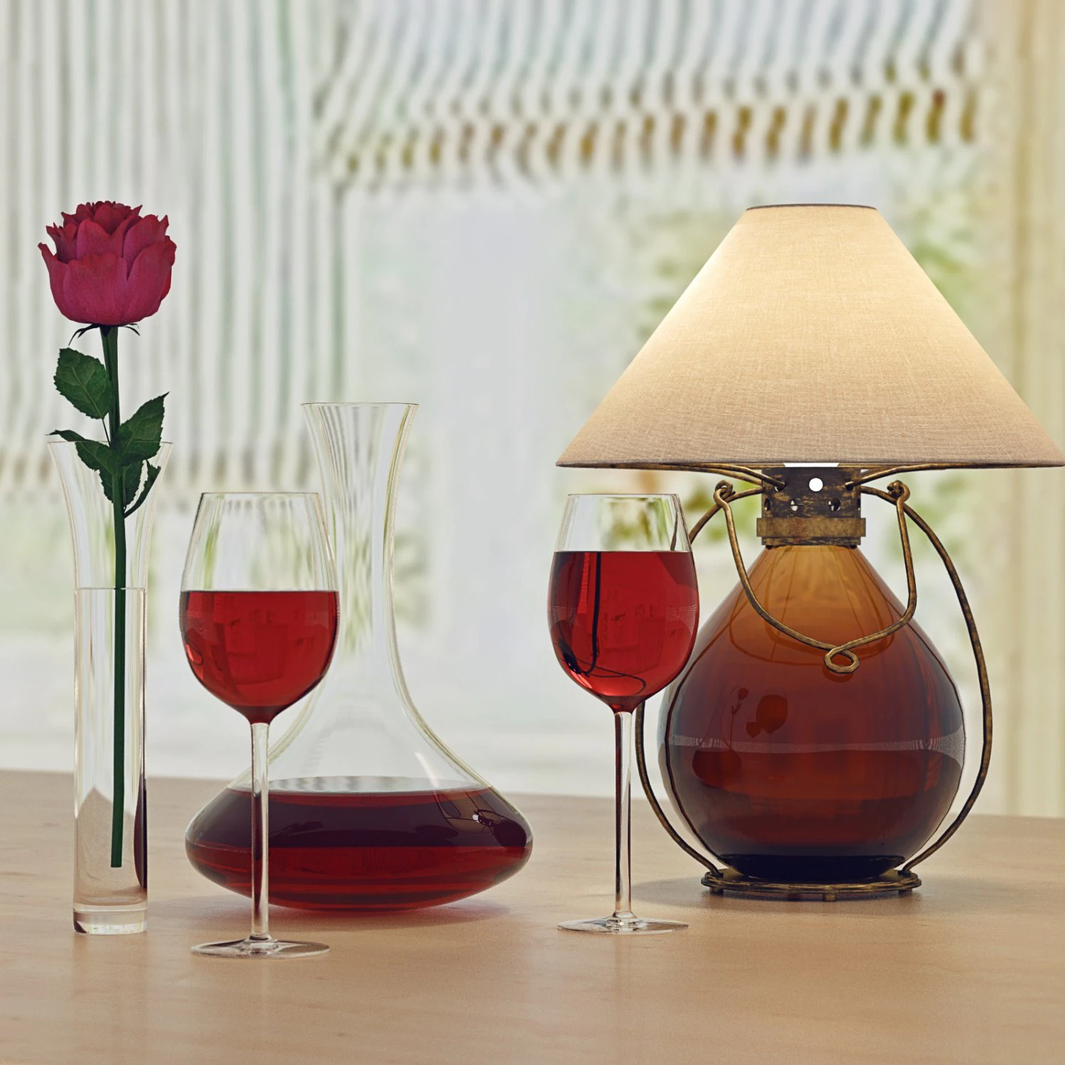 romantic set 3D Model .c4d .max .obj .3ds .fbx .stl .blend 