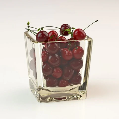 cherry 3D Model .c4d .max .obj .3ds .fbx .stl .blend 