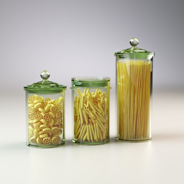 set pasta 3in1 3D Model .c4d .max .obj .3ds .fbx .stl .blend