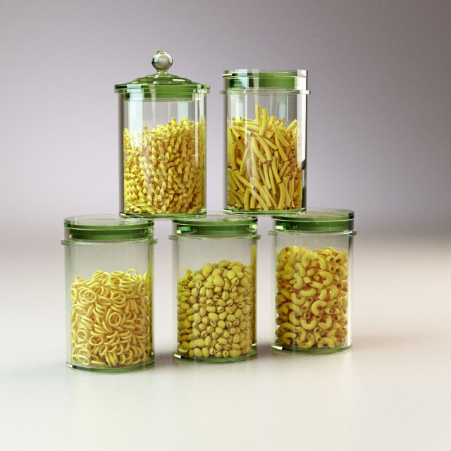set pasta 5in1 3Dモデル .c4d .max .obj .3ds .fbx .stl .blend 