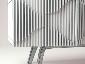 bedside table tv 3D 모델
