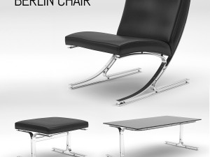berlin chair set 3D 모델