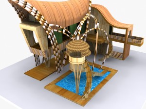 bamboo house 3D Model