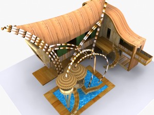 bamboo house 3D Model