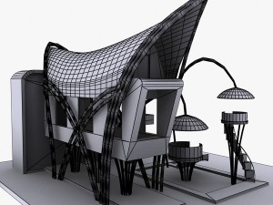 bamboo house 3D Model
