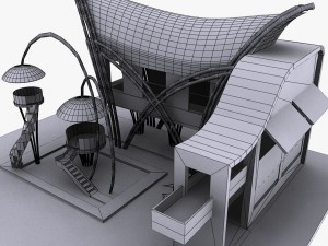 bamboo house 3D Model